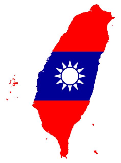 OnlineLabels Clip Art - Taiwan Map Flag