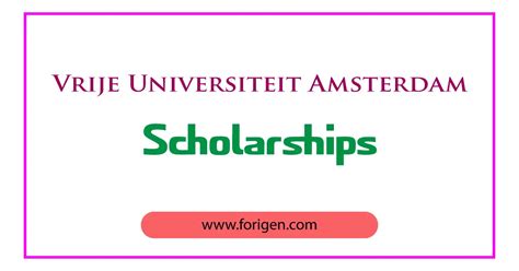 Vrije Universiteit Amsterdam Scholarships 2024-2025 - Forigen