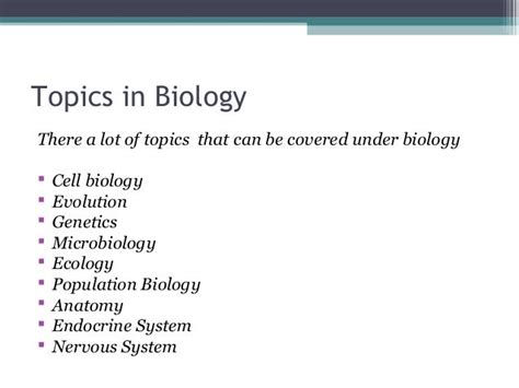 Biology Assignments