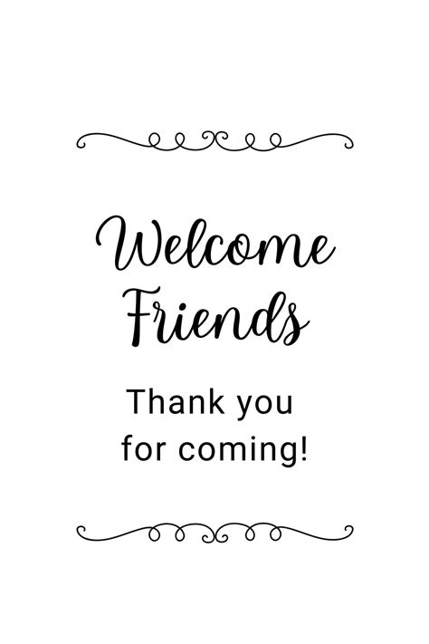 Welcome Friends Party Sign Welcome Party Tag Welcome Party - Etsy