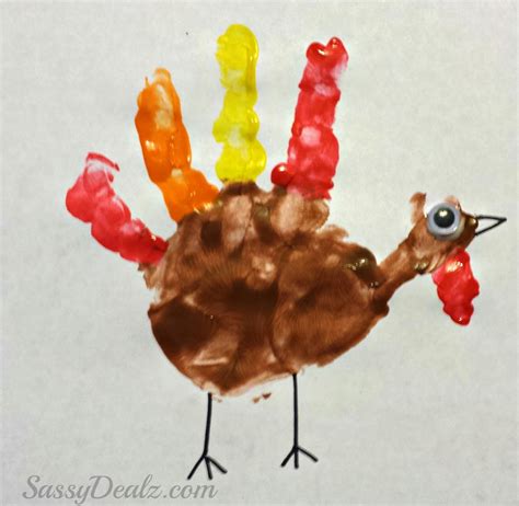 Fingerprint & Handprint Turkey Crafts For Kids on Thanksgiving - Crafty ...