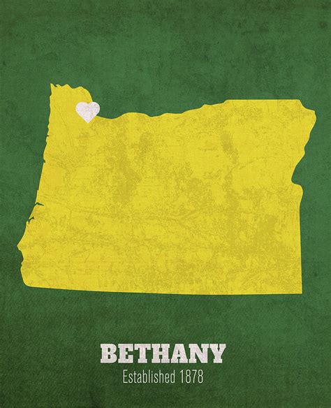 Bethany Oregon City Map Founded 1878 University of Oregon Color Palette ...