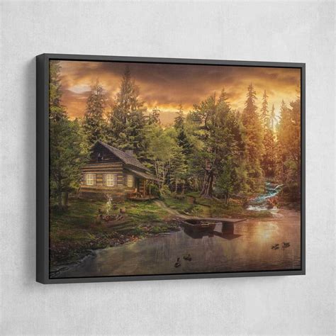 Cabin In The Woods - Amazing Canvas Prints