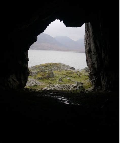 Breacons Cave and other caves on the Isle of Jura. A stone coffin was once excavated there ...