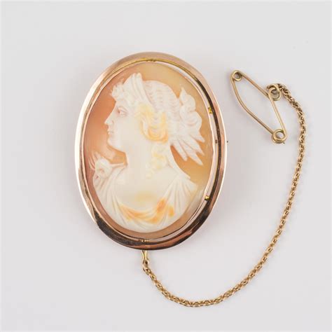 Antiques Atlas - Antique Cameo Brooch 9 Ct Rose Gold