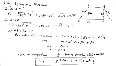 Perimeter Of A Trapezium