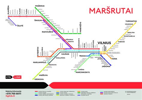 Traukinių maršrutų žemėlapis | LTG Link