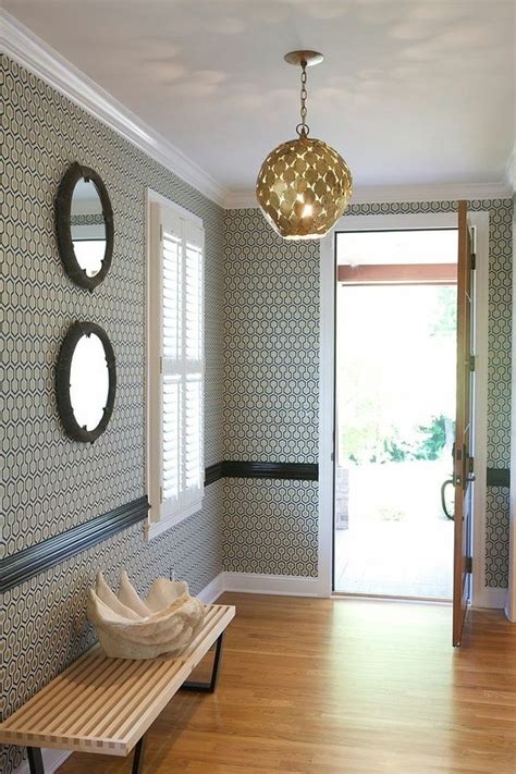 Wallpaper for entrance – original designs for each hall | Useful İdeas | Hallway wallpaper ...