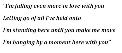 Lifehouse's "Hanging by a Moment" Lyrics Meaning - Song Meanings and Facts