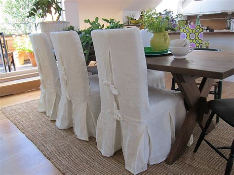 Henriksdal dining room chairs with Loose Fit Country style covers with box pleats in Rosendal ...
