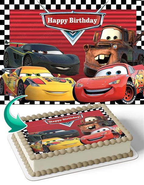 Cars Lightning McQueen Cake Topper And Cup Cake Topper For, 57% OFF