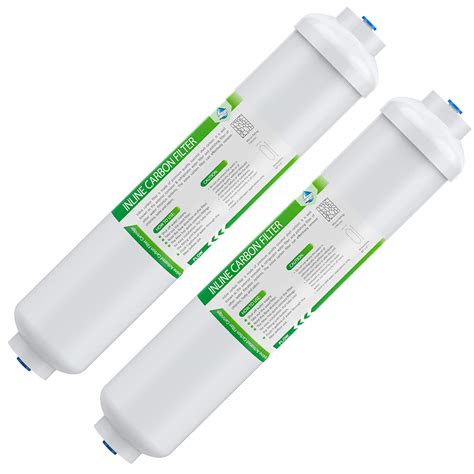 Inline Water Filter, Membrane Solutions 1/4" Quick-Connect Water Filter Replacement Cartridge In ...