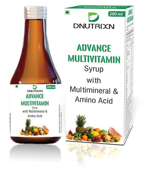 DNUTRIXN Advance Multivitamin(Immunity Booster) Syrup with Multimineral ...