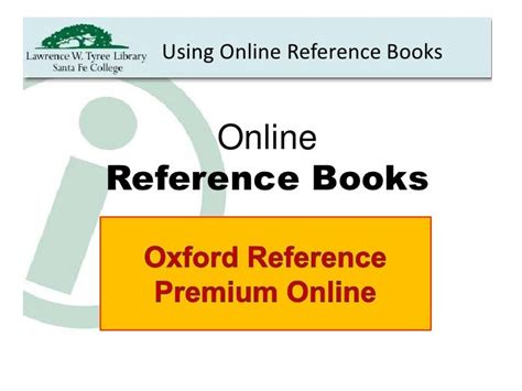 Oxford Reference Premium Online Tutorial