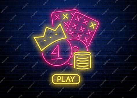 Premium Vector | Neon casino sign