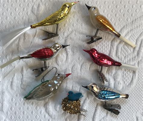 Glass Bird Ornaments . Bird Ornaments . Lot of 7 . 7 Bird - Etsy | Bird ornaments, Glass birds, Etsy