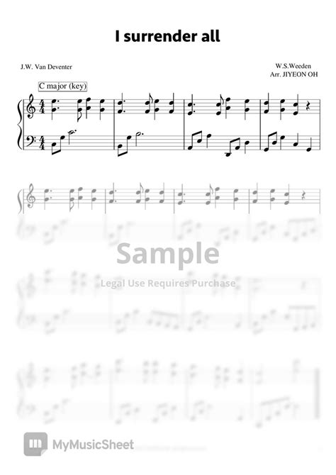 I surrender all - piano intermediate level Sheets by fmgm4u