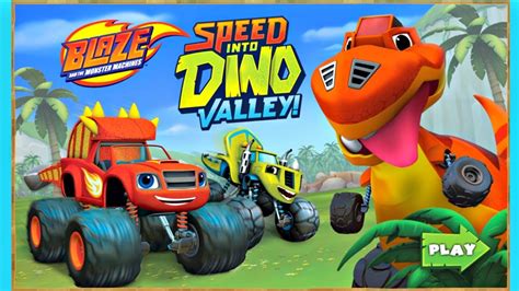 Blaze And The Monster Machines Speed Into Dino Valley Online Game - YouTube