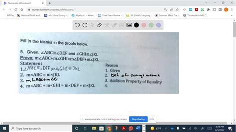 SOLVED: x + (y + z) = (x + y) + z Property of addition: Associative ...