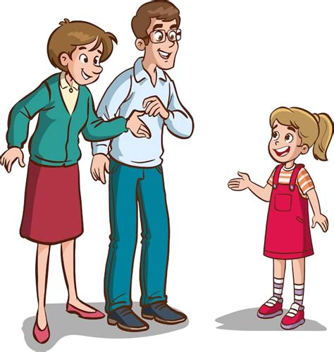 Parents Talking To Child Clipart Logo