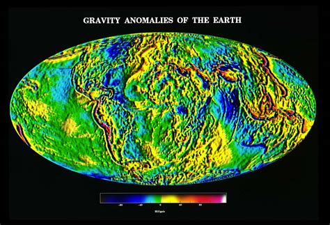 Earth gravity map