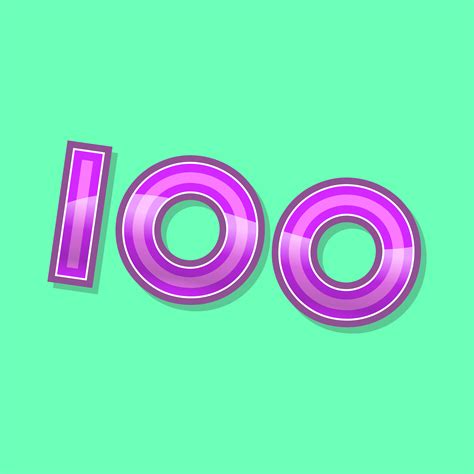 100 Number Font