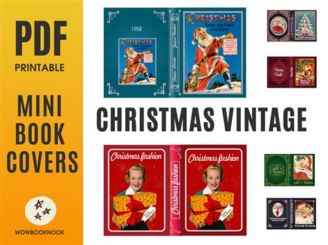 Vintage Christmas Mini Books Printable 1/6 1/12 1/24 Scale - Etsy