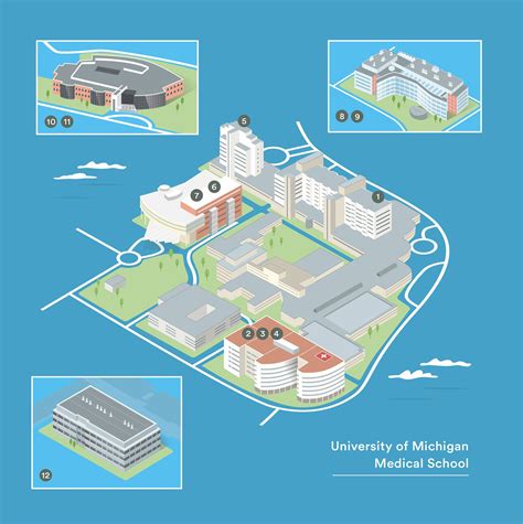 University of Michigan Medical School 3D Campus Map | Campus map ...