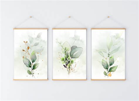 Eucalyptus Wall Art Set of 3, Wall Decor, Greenery Printable, Eucalyptus Set of 3 Prints ...