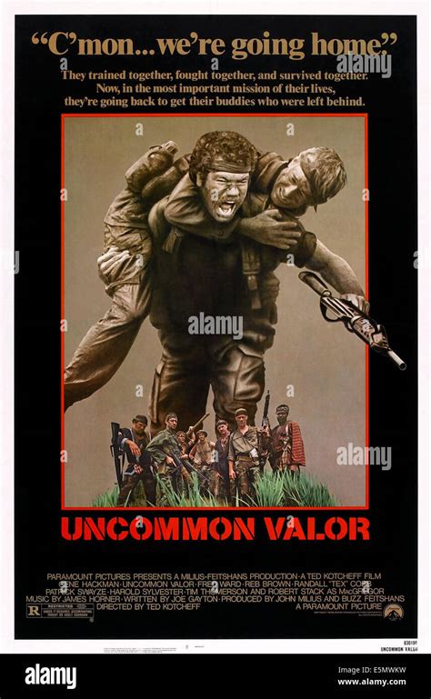 UNCOMMON VALOR, US poster art, center: Randall 'Tex' Cobb, 1983. ©Paramount/courtesy Everett ...