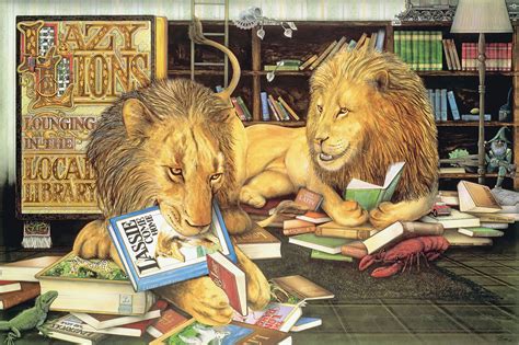 Graeme Base - Illustrations for "Lazy Lions Lounging in the Local ...