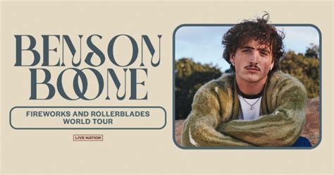 Benson Boone Announces Upcoming Album and World Tour Fireworks And Rollerblades - Live Nation ...