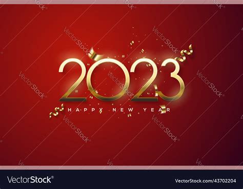 2023 happy new year luxury gold Royalty Free Vector Image