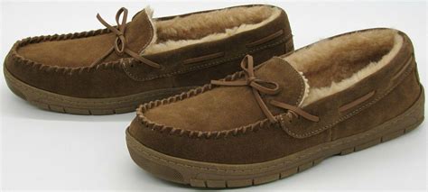 Eddie Bauer Men's Woodland Suede Slippers Indoor/Outdoor Shoes