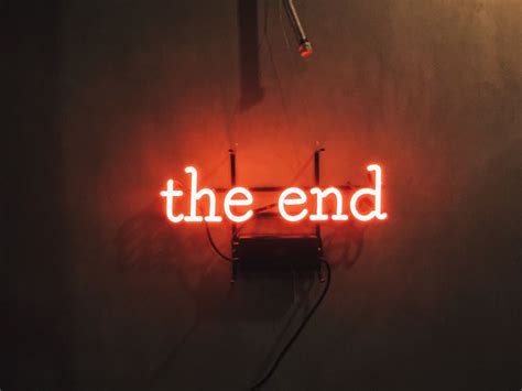 The end sign neon light led neon sign light movie theater neon sign light bars sign lights ...