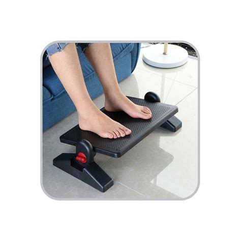 Ergonomic Under Desk Footrest Adjustable Height and Tilt