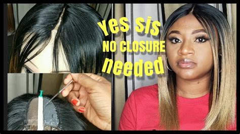 how to make a wig without a lace closure for beginners. - YouTube