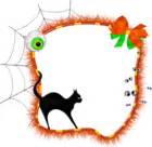 Halloween Transparent Photo Frame with Black Cat | Gallery Yopriceville ...