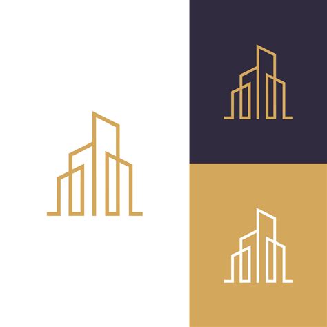 Building landmark business company logo concept 6696834 Vector Art at ...