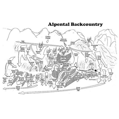 Mini Poster Print - Alpental Backcountry map by Mr_Hyak - CafePress