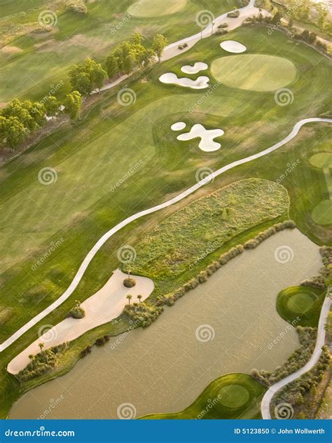 Aerial View Of Golf Course Stock Photo - Image: 5123850