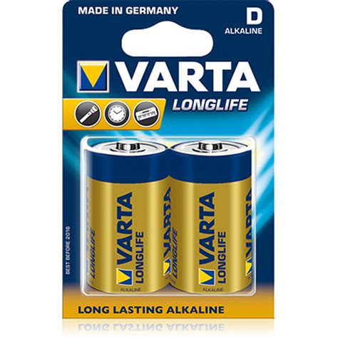 Varta High-Energy D Alkaline Batteries (2 Pack) V4920121412 B&H