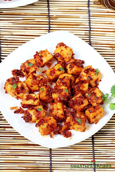 Garlic Paneer Recipe (Quick Paneer Starter) - Swasthi's Recipes