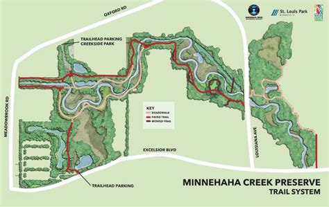 Minnehaha Creek Preserve trail map | Minnehaha, Creek, Day trips