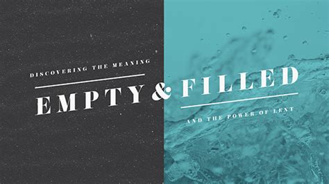 Empty & Filled: Discovering the Meaning and the Power of Lent - Ministry Pass