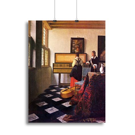 The music lesson by Vermeer Canvas Print or Poster | Canvas Art Rocks