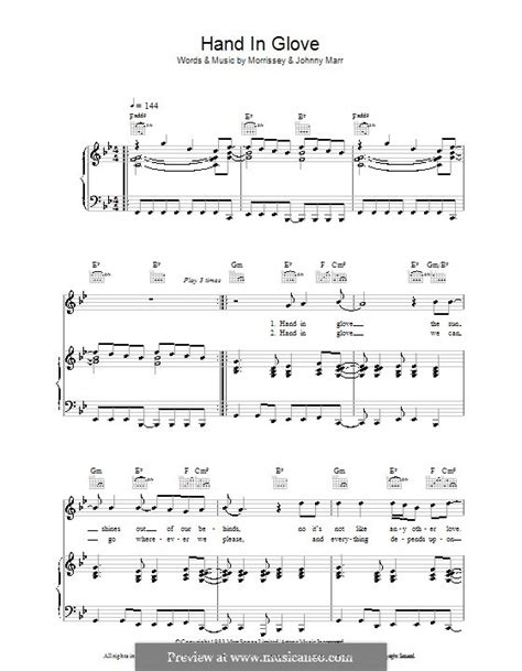 Hand in Glove (The Smiths) by Morrissey, J. Marr - sheet music on MusicaNeo