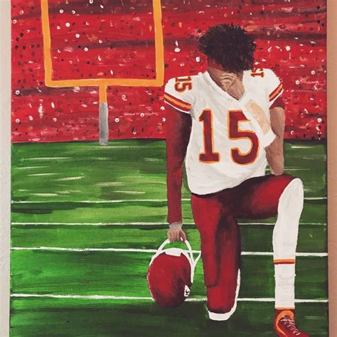 Patrick Mahomes painting Kansas City Chiefs | Nfl football art ...