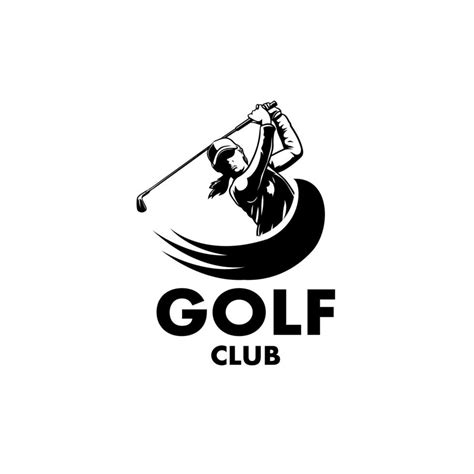 woman golf club logo. golf training logo design template 14467998 Vector Art at Vecteezy