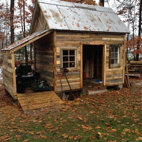 Wooden Pallet Shed | Pallet building, Backyard storage, Backyard storage sheds